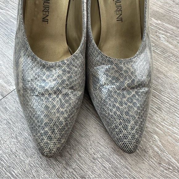 Yves Saint Laurent vintage snake pointy kitten heels, trendy shoes, fashion - Picture 12 of 14